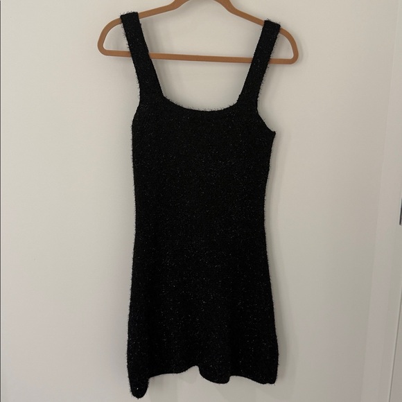 Zara Jeweled Button Metallic Thread Knit Mini Dress Size M - Picture 6 of 9